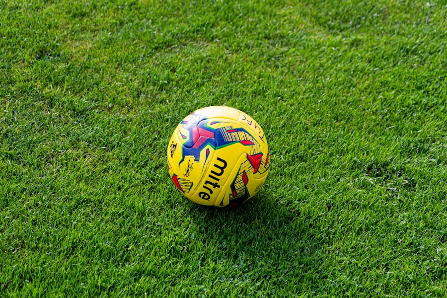 Pallone da calcio su erba