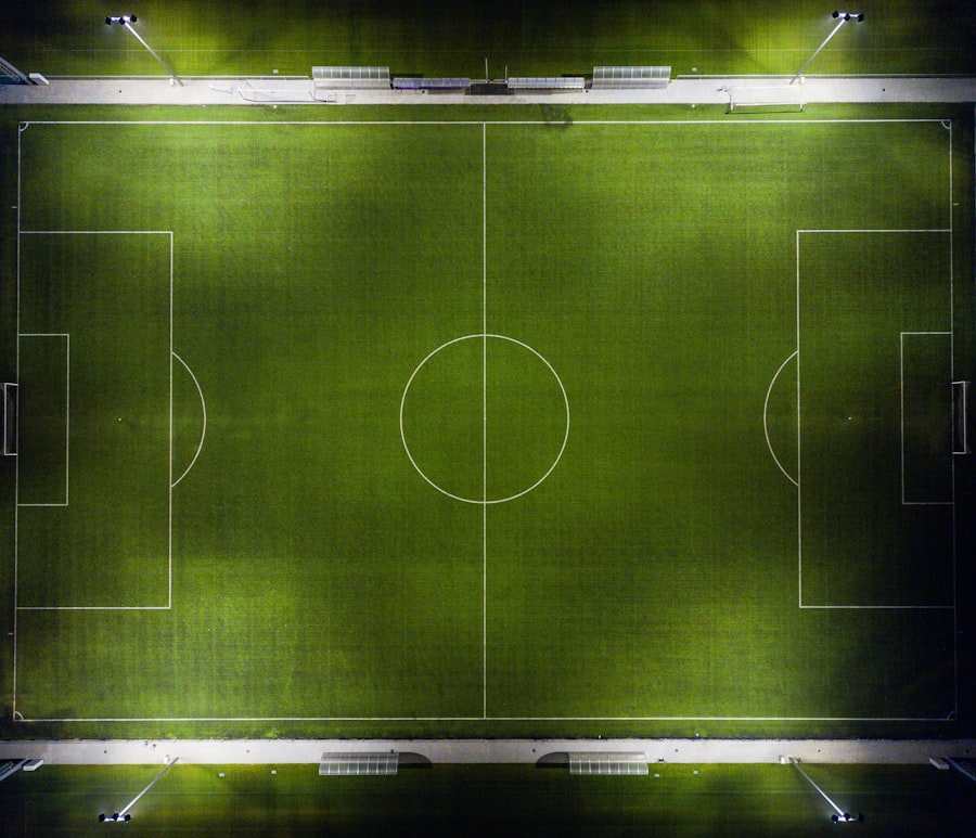 Campo sportivo vuoto non riconoscibile